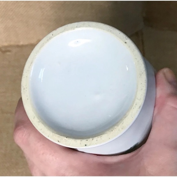 Floral Ceramic Vase Hand Painted Chrysanthemum Cottage Grandma Core Classic - Picture 5 of 6